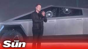 A stunt during the tesla cybertruck reveal intended to show off its armored glass windows went wrong when the windows broke. Elon Musk S Epic Cybertruck Bulletproof Window Smash Fail Youtube