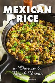 Real food eating is amazing enjoy warm! Mexican Rice Recipe With Chorizo And Black Beans Chili Pepper Madness