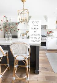 Kitchen island lighting adds both function and style to your space, but many homeowners aren't sure how to get it right. Height Spacing Of Pendant Lights Over A Kitchen Island My Must Have Tips Driven By Decor