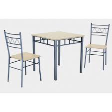 The round small table set is produced out of the asian hardwood. Oslo Square Small Dining Table With Two Chairs And Silver Metal Frame Beech Finish