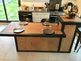 Meuble De Cuisine Combine Sur Mesure Meuble Cuisine Cuisines Deco Table De Travail Cuisine