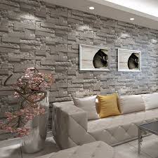3d Brick Wallpaper Gray Brick Wallpaper Living Room Faux Brick Walls White Brick Wallpaper