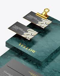 Download Two Business Cards Envelope With Marble Mockup In Stationery Mockups On Yellow Images Object Mockups PSD Mockup Templates