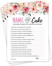 Give each guest a copy of thel ist and a pen or pencil. Buy 30 Name That Cake Game Cards Bridal Or Baby Shower Birthday Gender Reveal Engagement Or Bachlorette Party Fun Easy Activity For Women Men And Kids Online In Ukraine B07z7fvtw9