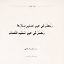 وتعظم في عين الصغير صغارها أبو الطيب المتنبي عالم الأدب Words Quotes Quran Quotes Love Romantic Quotes