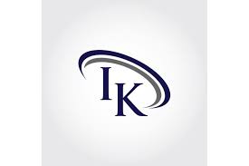 Monogram Ik Logo Design By Vectorseller Thehungryjpeg Com Dengan Gambar