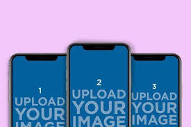 Placeit Mockup Of A Set Of Three Iphones 11 In 2020 Iphone Mockup Mockup Mockup Generator
