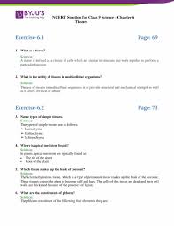 ncert solutions class 9 science chapter 6 tissues updated