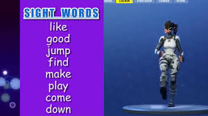 Fortnite Sight Words Youtube