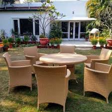 Shop outdoor living products at the warehouse. Universal Furniture Wooden 6 Seater Outdoor Table Chair Set For Home Garden Rs 39999 Set Id 21898000348