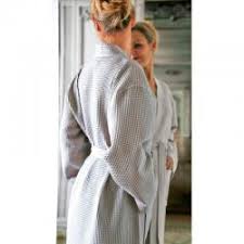 Peignoir Bain Col Kimono Coton Nid D Abeille 300 Grm Femme Ma Blanc Des Vosges Gris 3 Suisses