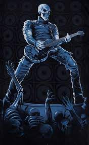 Guitar Heavy Metal Art Skull Art Skeleton Art