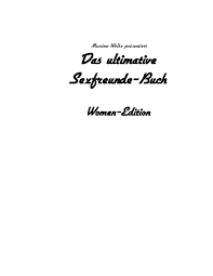 BoD-Leseprobe: Das ultimative Sexfreunde-Buch - Women-Edition