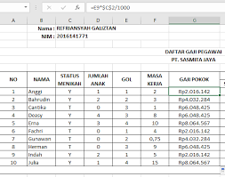 Dimana wilayah operasi dari pt rni mencakup seluruh daerah di nusantara ini. Tutorial Membuat Rumus Gaji Pada Microsoft Excel Refrxx