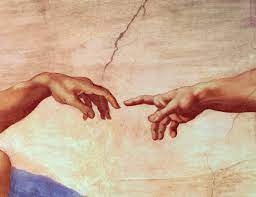 The fresco is part of a complex. Michelangelo Hands God Adam Detail From Creation Adam From Art Print