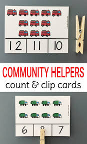 Others can be accessed in the member's area, or in the kidsparkz activity pack store. Community Helper Vehicles Count Clip Cards