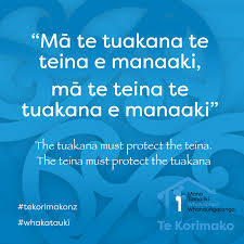 Te Korimako - Legal Education - This whakataukī reminds us about the important relationship between teina and tuakana (older and younger siblings). The sibling relationship is one of the longest and strongest