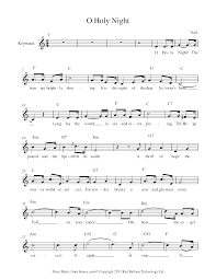 C em f c o holy night, the stars are brightly shining c g c g it is the night of our dear savior's birth c em f c long lay the world in sin and error pining. O Holy Night Sheet Music For Keyboard 8notes Com