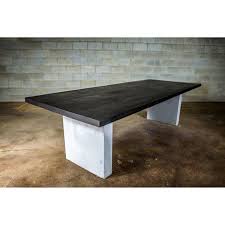 Dining Table Black Stained Ash Wood Concrete Legs 72 L X 38 W X 30 H Dining Table Black Maple Dining Table Dining Table