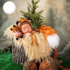 Newborn Photo Props Baby Photography Fox Costume Infant Picture New Born Baby Hat With Doll Hand Made Crochet Shoot Accessories Hats Caps Aliexpress
