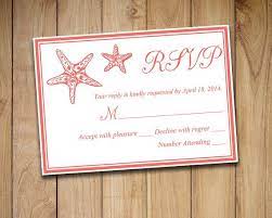Beach Wedding Rsvp Template Response Card Quot Blissful Starfish Quot Wedding Invitations Rsvp Cards Wedding Invitations Rsvp Printable Wedding Invitations