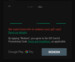 We did not find results for: Gift Card Error We Need More Info To Redeem Your Card Google Play Community