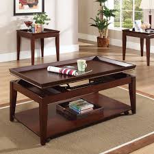 Item features x style metal base with glass top. Steve Silver Clemens Rectangular Cherry Wood Lift Top 3 Piece Coffee Table Set Walmart Com Walmart Com