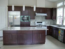 Dining Kitchen Pendant Lighting And Espresso Kitchen Cabinets With Granite Counte Shaker Style Kitchen Cabinets Shaker Style Kitchens Kitchen Cabinet Styles