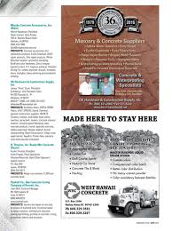 We offer custom garage floor epoxy, homes, custom concrete patios, porches etc. Building Industry Hawaii January 2015