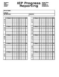 iep goal and objective template for progress monitoring