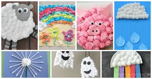 Toddler farm pigs painting activity using golf balls ». 25 Creative Cotton Ball Crafts For Preschoolers