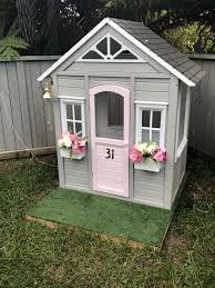 Maddie Hunter S Playhouse Play Houses Kids House Kids Cubby Houses