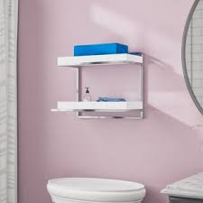 Bathroom shelves 2 tier rails antique brass towel rack bath shelf towel holder hangers classic home deco wall towel bars 9148k. 2 Tier Bathroom Shelf Wayfair