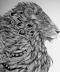 Majestic Lion Literary Tattoos Zentangle Art Lion Tattoo Design