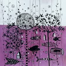 Busy Crossing Elke Trittel Colorful Art Collage Art Tribal Art