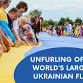 Unfurling of the World's largest Ukrainian Flag... event in Rippleside VIC
