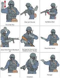 Military Humor Funny Joke Soldier Army Swat Hand Signals Meaning 1 Swat Military Humor Funny