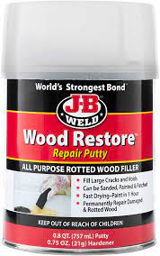 When you use the epoxy putty though you will have to stain and grain the putty after to get it to look more like real. Amazon Com J B Weld 40004 Wood Restore Repair Putty 757ml Automotive