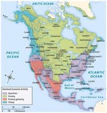 Maptitude Economic Activities In Pre Columbian North America North America Map Map Geography For Kids