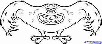 I just got back from seeing monsters university and let me tell you, art was the best character, like he is my spirit animal. Draw Art Art From Monsters University Step By Step Drawing Coloring Home