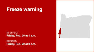 Freeze Warning Issued for South Central Oregon Coast and Curry County