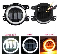 The fog lights are positioned first, the switch second, and the relay last. Angel Eye White Amber Fog Light Set With Led Main Beam Universal Jeep Style Violet Automotive