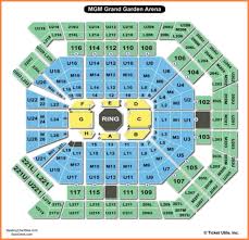 Cogent Mgm Grand Garden Arena Seating Chart With Rows Mgm