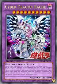 Cyber dragon + cyber dragon + cyber dragon a fusion summon of this card can only be done with the above fusion material monsters. Cyber Dragon Rache Custom Yugioh Cards Yugioh Monsters Yugioh Cards