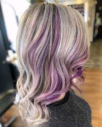 Sweeping side bangs and a short, choppy crop make this blonde pixie look young and fun. 24 Purple Highlights Trending In 2021 To Show Your Colorist