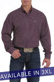 Mens 3xl Purple And Gray Geometric Print Button Down Shirt