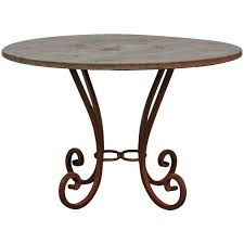 These photos organized under round copper dining table ideas. Wrought Iron And Hammered Copper Round Dining Table At 1stdibs