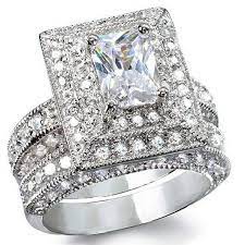 Vintage Style Wedding Rings Huge Diamond Wedding Rings Diamond Wedding Sets
