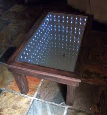 An Infinity Mirror Coffee Table Building Tutorial Woodwork Junkie Reclaimed Wood Projects Furniture Infinity Table Mirrored Coffee Tables