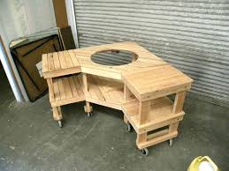 Grill Prep Table Best Wood For Outdoor Grill Table Prep Green Egg Corner With In The Middle Diy B Big Green Egg Table Plans Big Green Egg Table Diy Grill Table